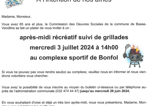 Après-midi récréatif + 65
