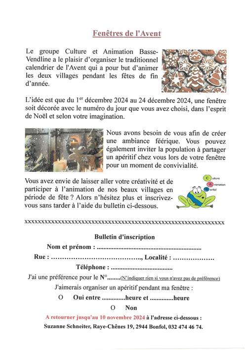 Fenêtres de l'Avent