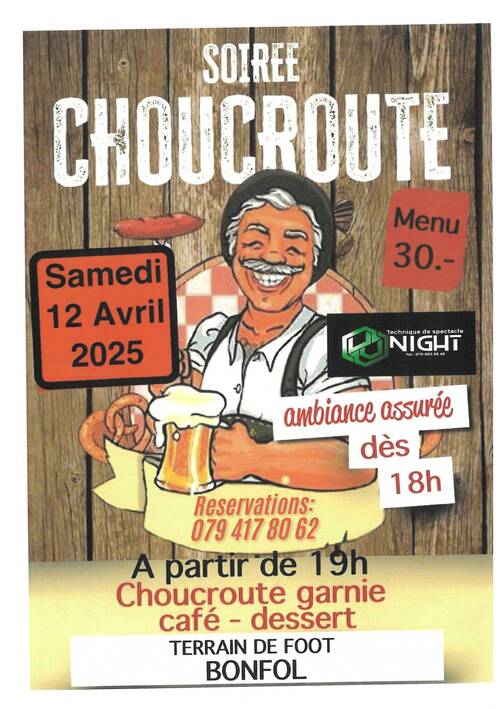 Soirée Choucroute FC Bonfol