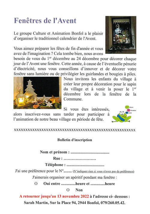 Fenêtres de l'Avent