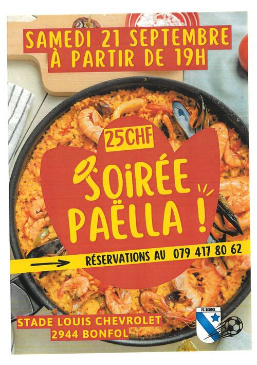 FC Bonfol Soirée Paëlla