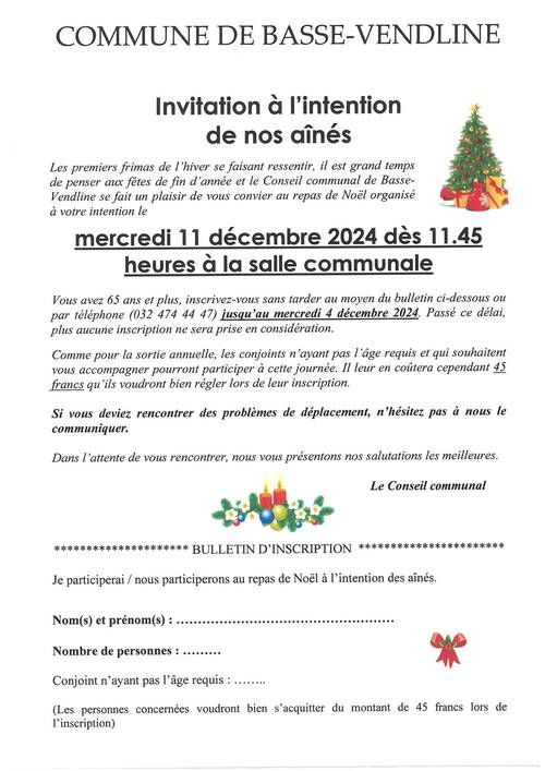 Noêl des ainés 2024